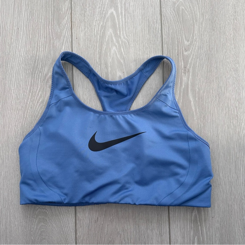 Blue Nike sports bra